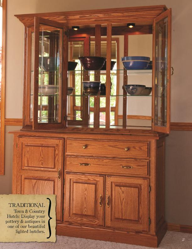 Lighted china sale hutch and buffet